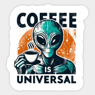 Coffee is Universal Sticker
